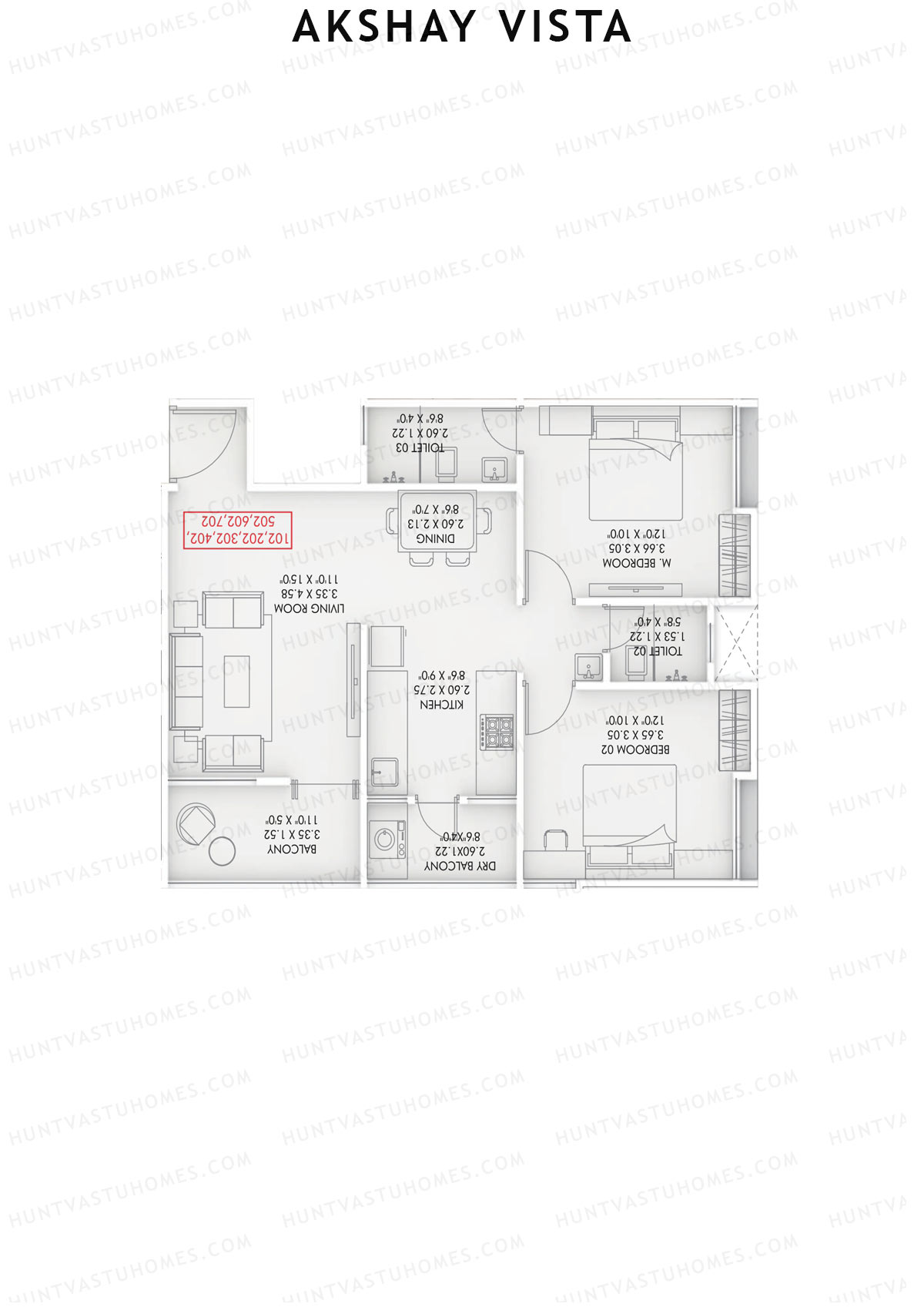 Akshay Vista Wing A Unit 2 Floor Plan