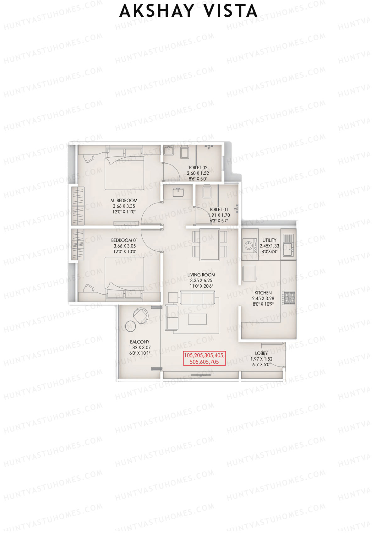 Akshay Vista Wing A Unit 5 Floor Plan