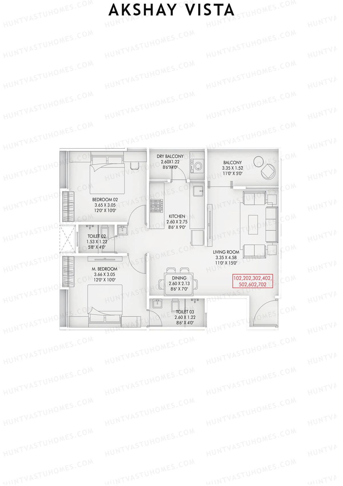 Akshay Vista Wing B Unit 2 Floor Plan