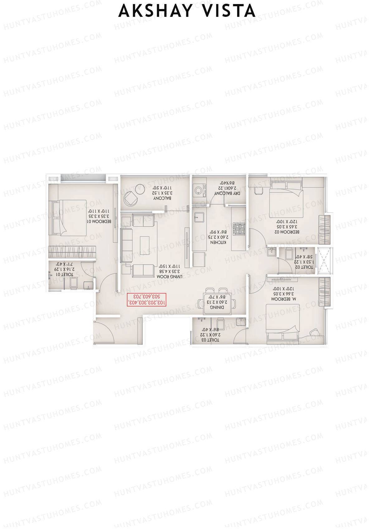 Akshay Vista Wing B Unit 3 Floor Plan
