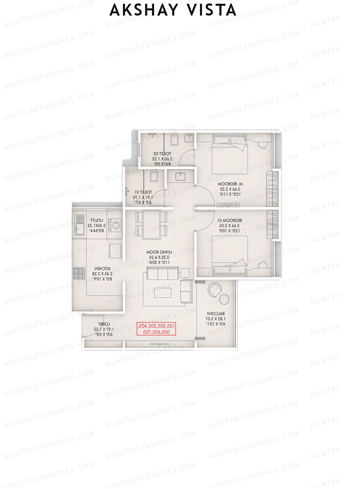 Akshay Vista Wing B Unit 4 Floor Plan