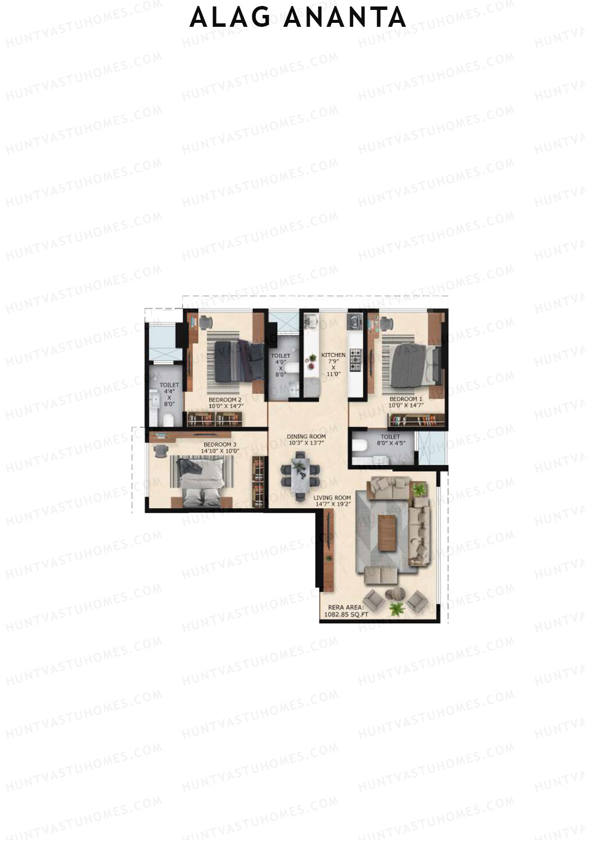 Alag Ananta Tower 1 Unit 1 Floor Plan