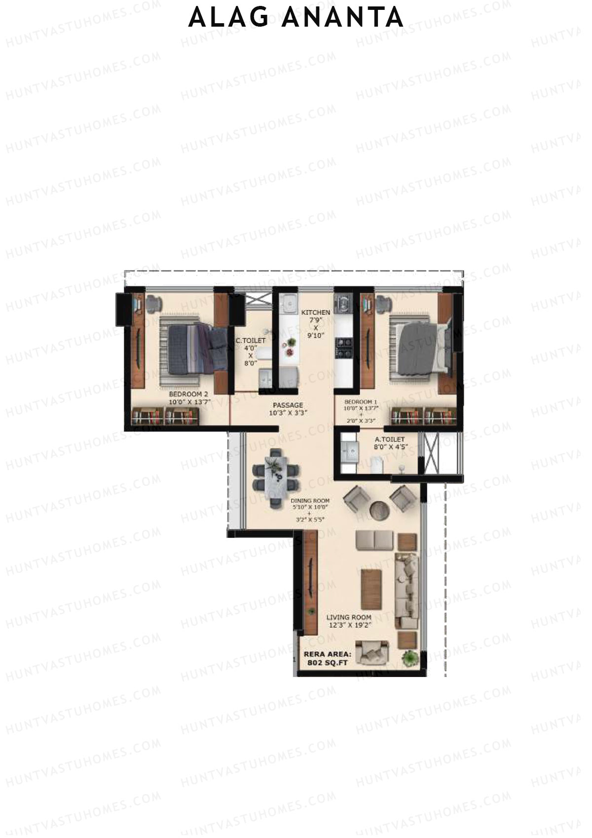 Alag Ananta Tower 1 Unit 1 Floor Plan