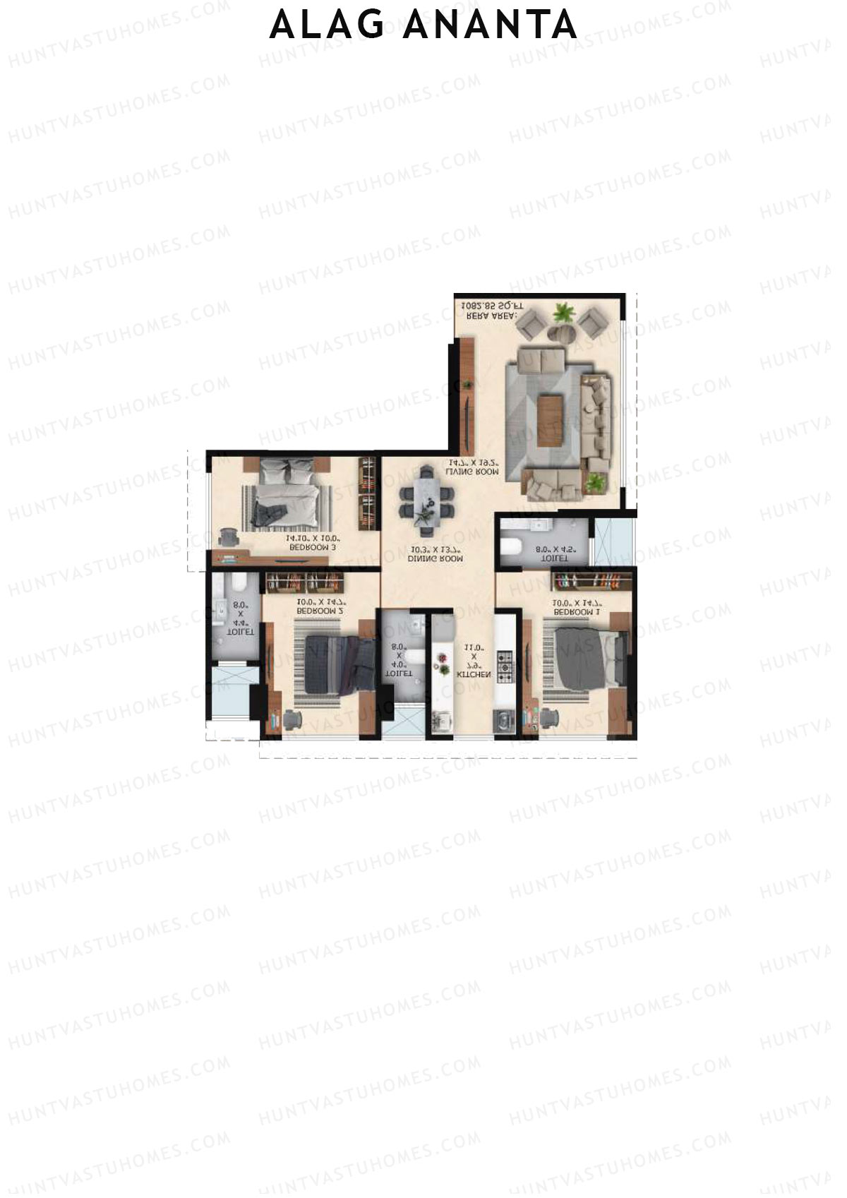Alag Ananta Tower 1 Unit 2 Floor Plan