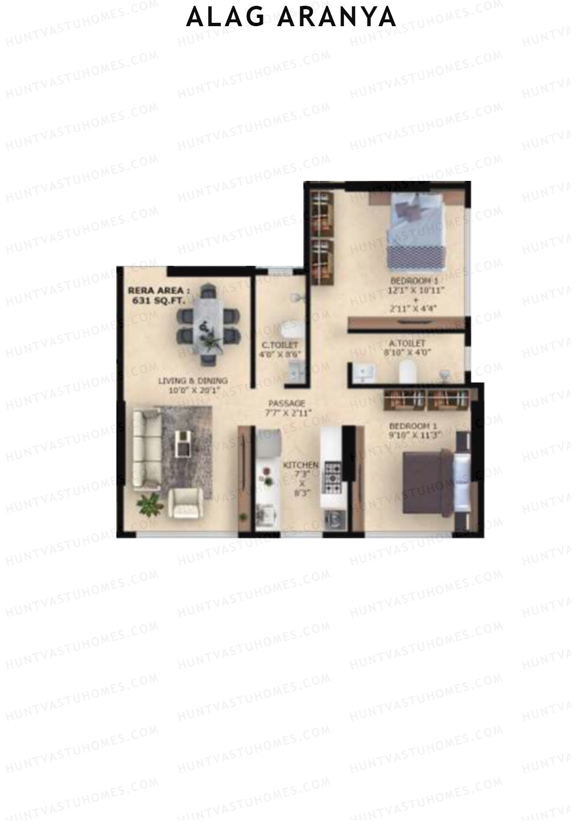 Alag Aranya Block A Unit 2 Floor Plan