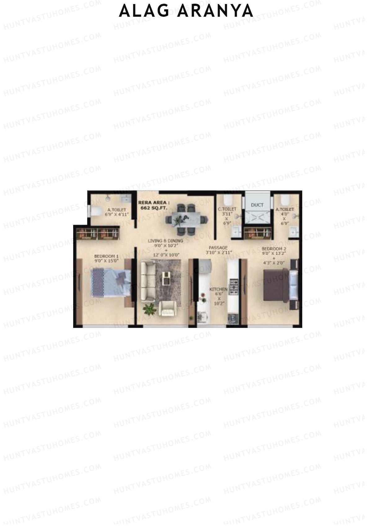Alag Aranya Block A Unit 3 Floor Plan