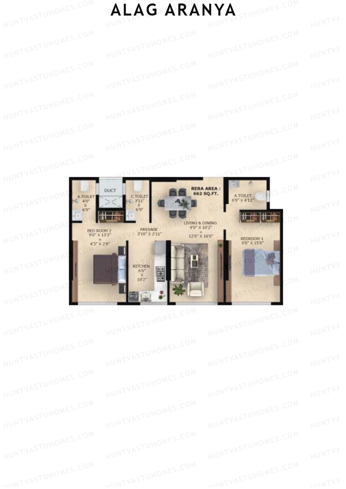 Alag Aranya Block A Unit 4 Floor Plan