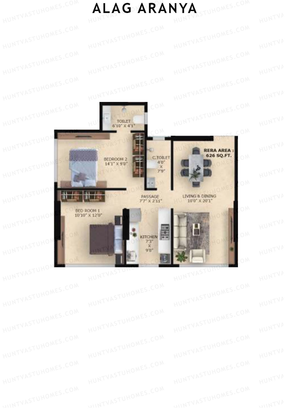 Alag Aranya Block A Unit 5 Floor Plan