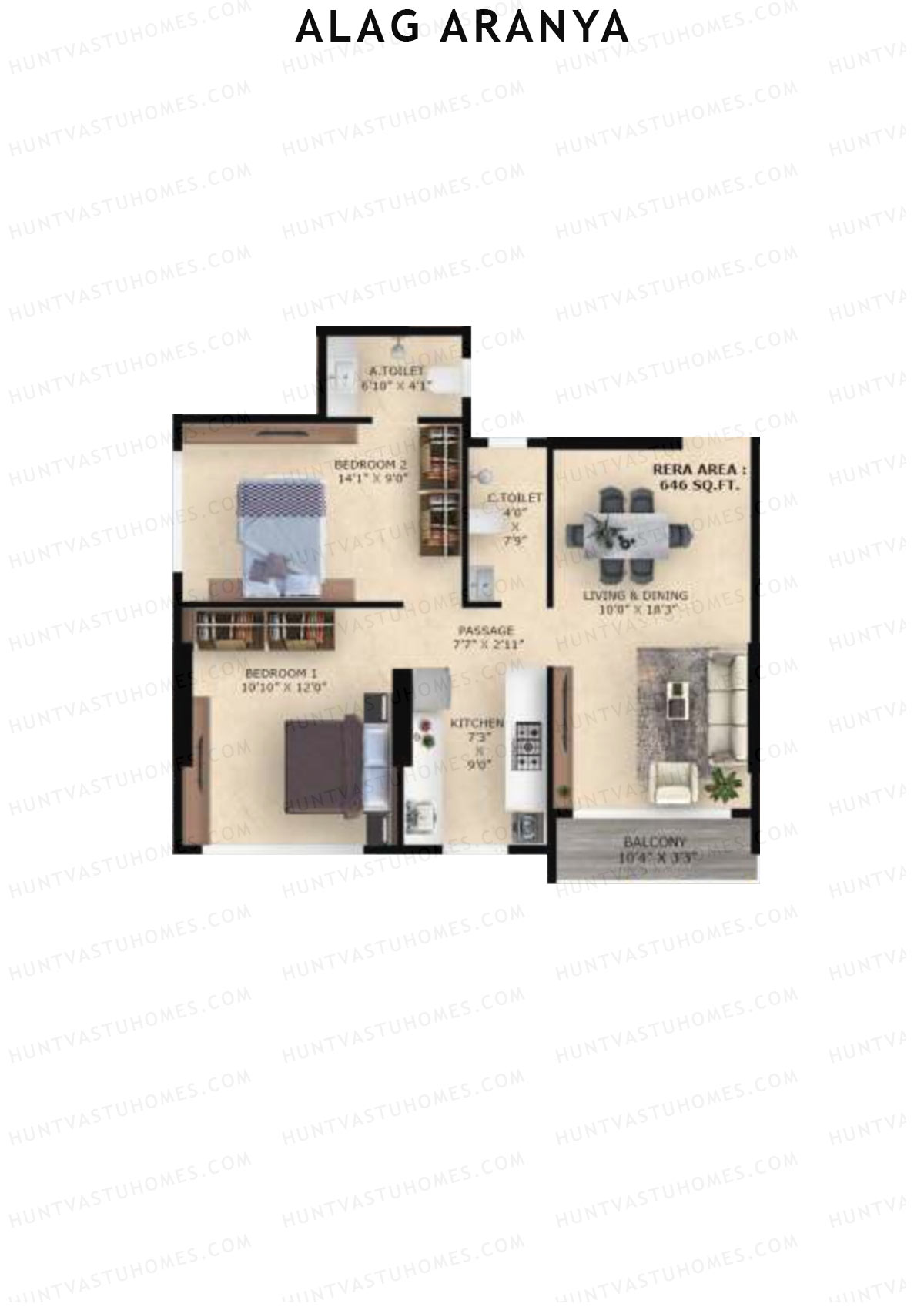 Alag Aranya Block A Unit 5 Floor Plan
