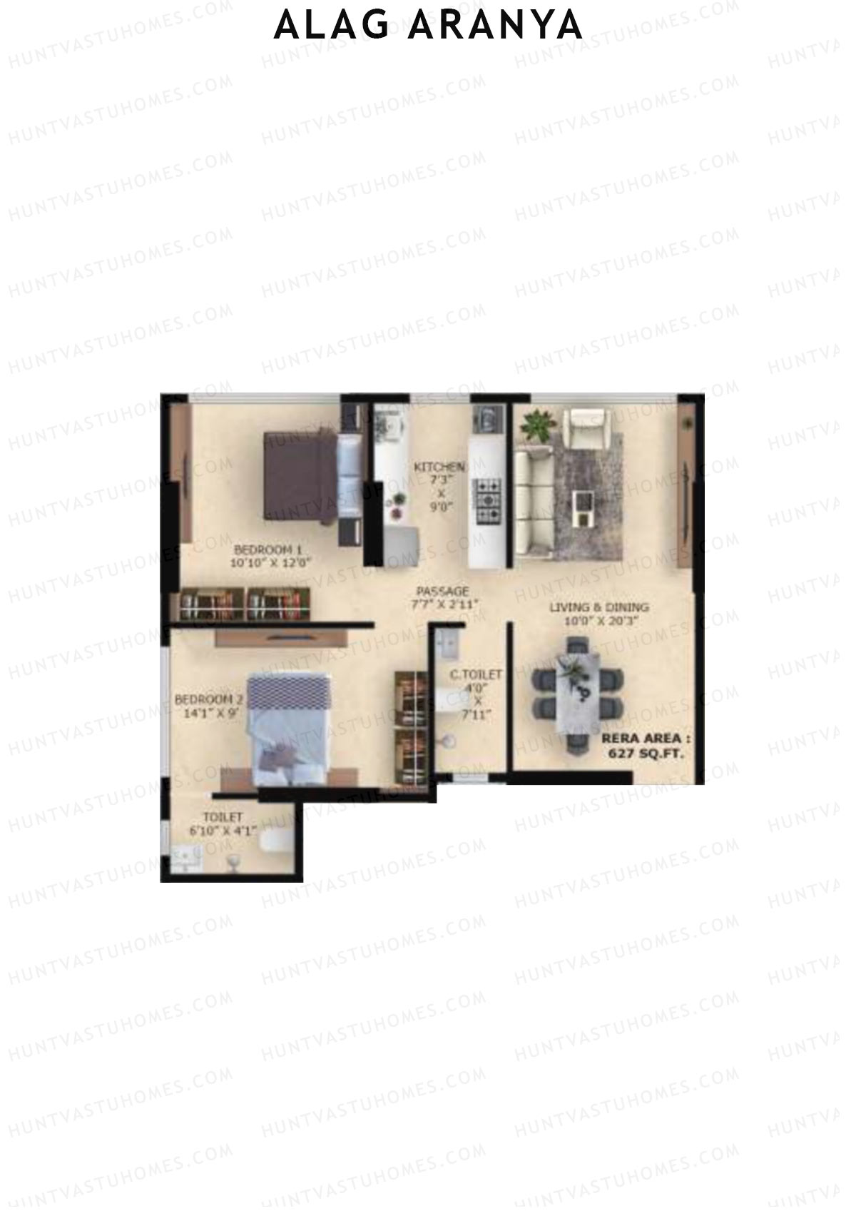 Alag Aranya Block A Unit 6 Floor Plan