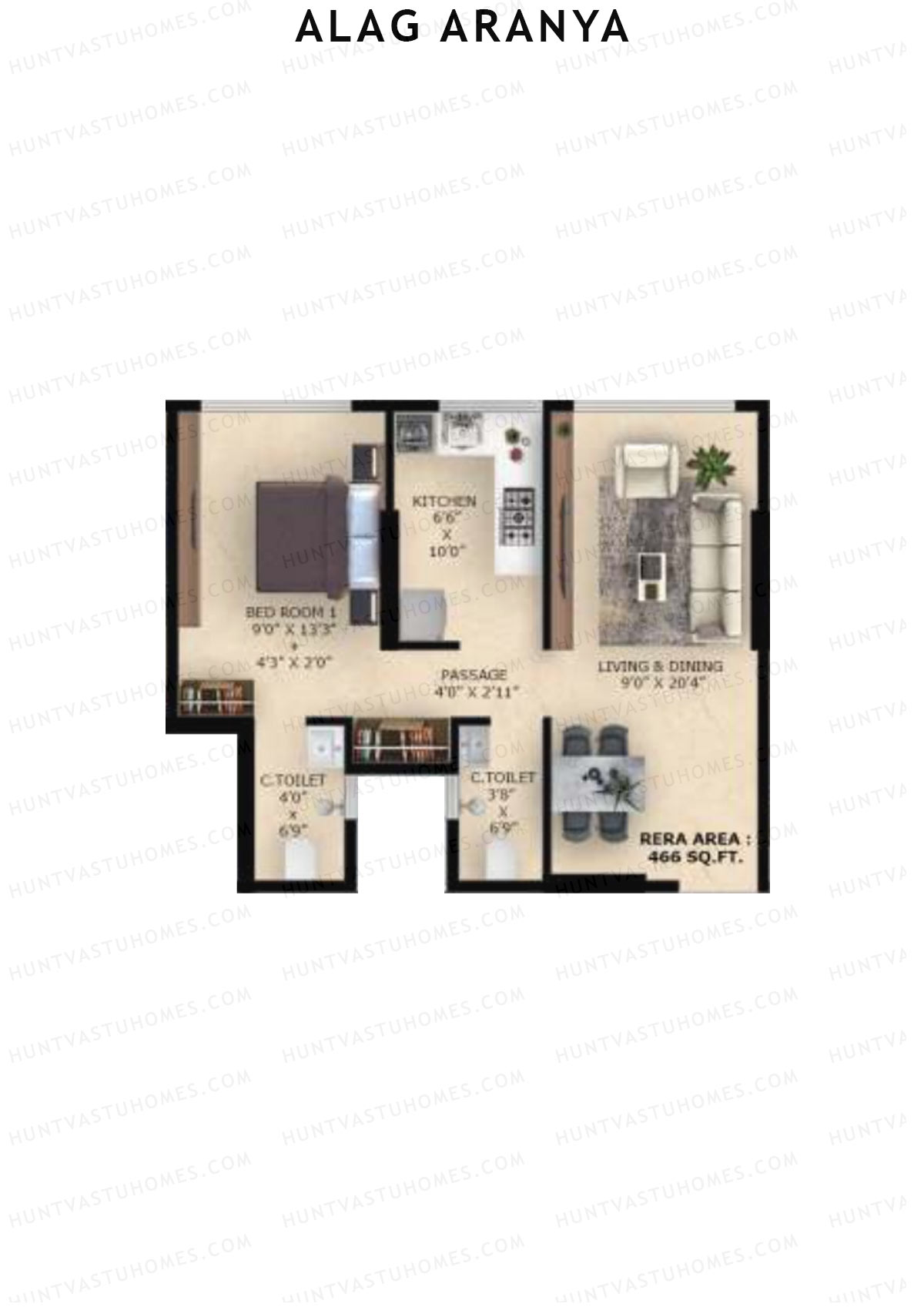 Alag Aranya Block A Unit 8 Floor Plan