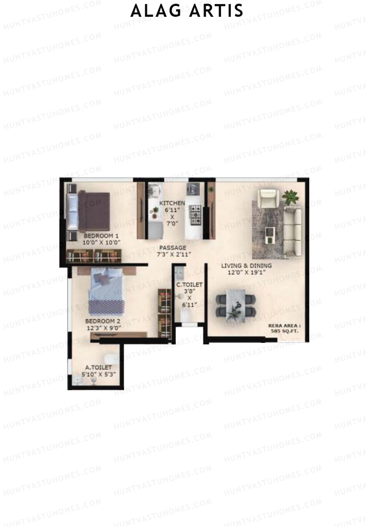 Alag Artis Block A Unit 1 Floor Plan