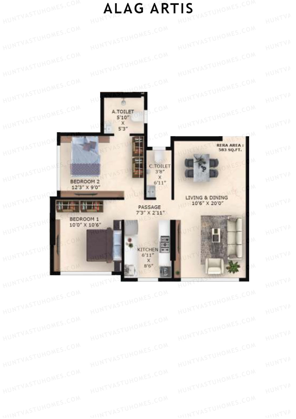 Alag Artis Block A Unit 2 Floor Plan