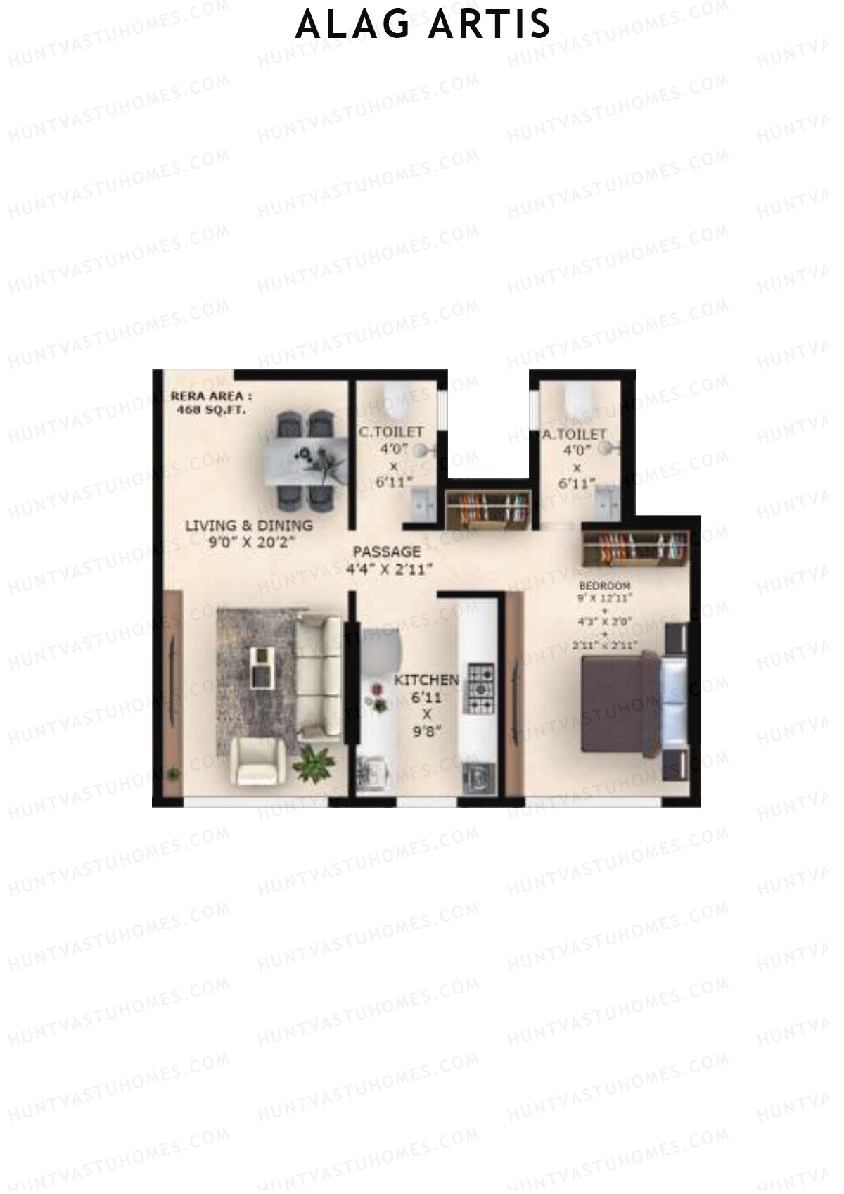 Alag Artis Block A Unit 3 Floor Plan