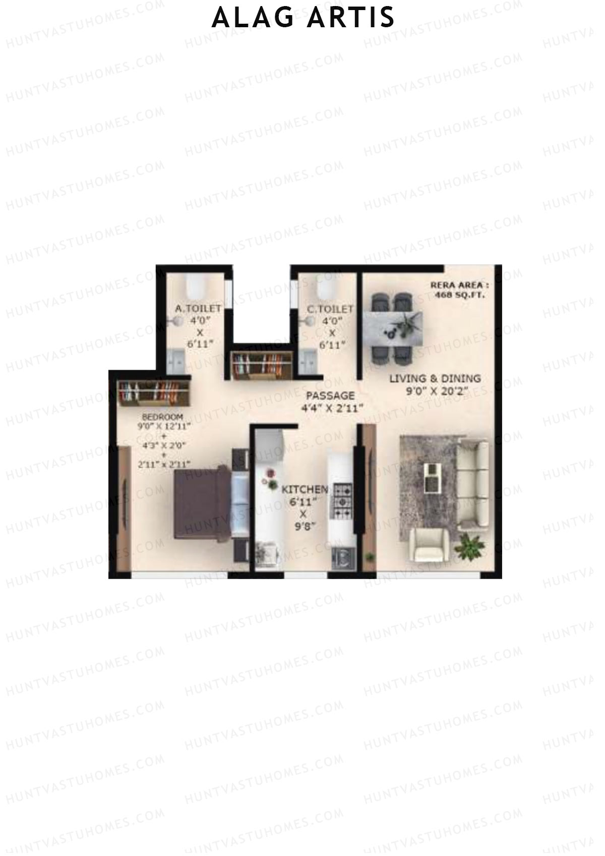 Alag Artis Block A Unit 4 Floor Plan