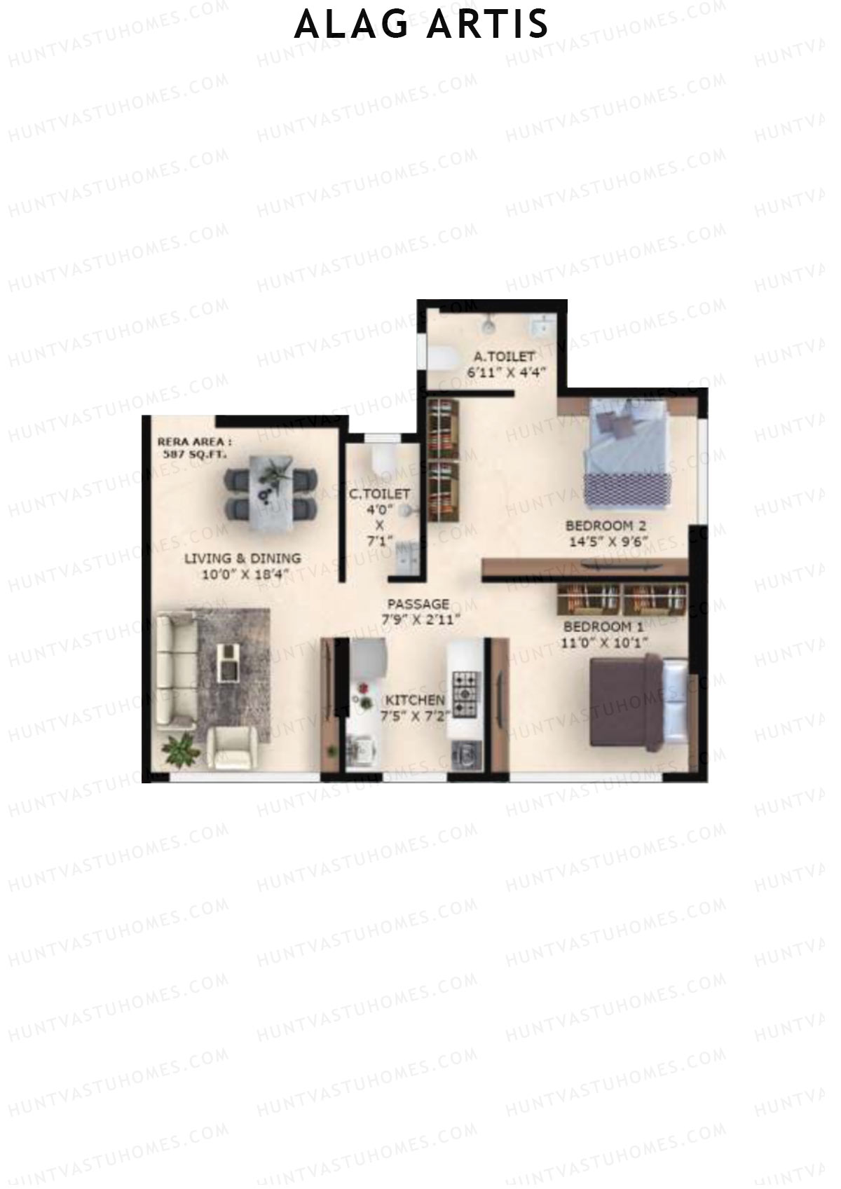 Alag Artis Block A Unit 5 Floor Plan