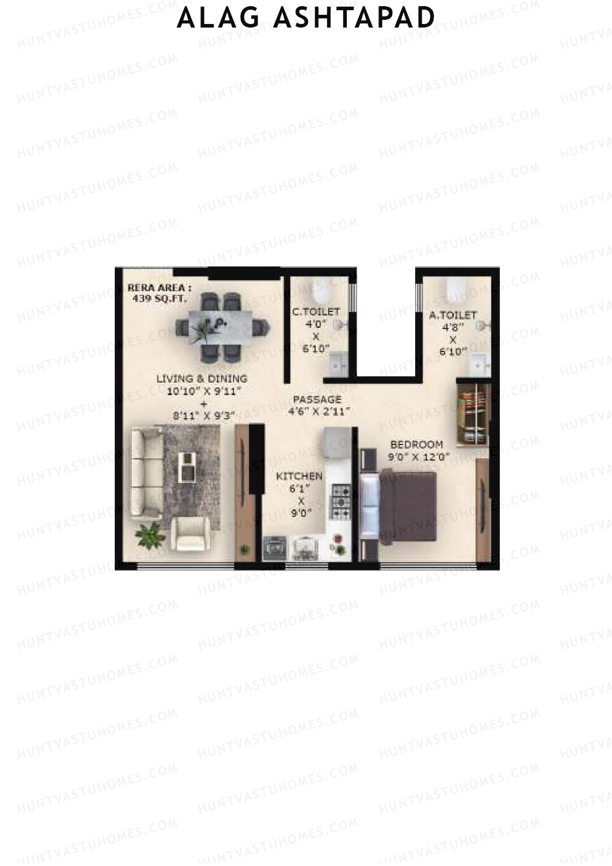 Alag Ashtapad Tower 1 Unit 6 Floor Plan