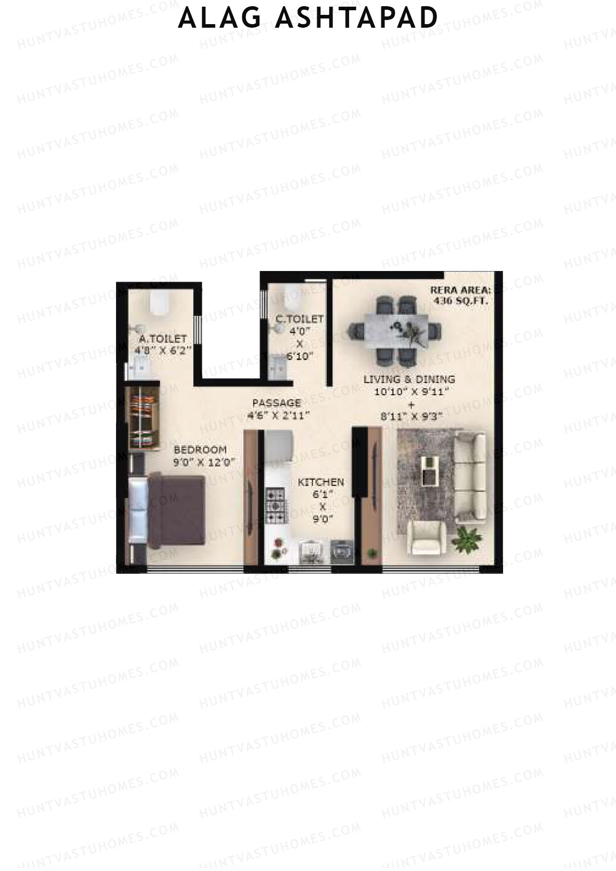 Alag Ashtapad Tower 1 Unit 7 Floor Plan