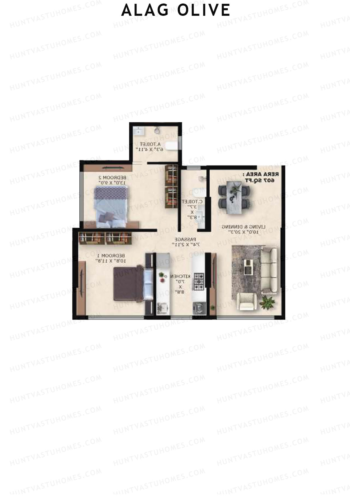Alag Olive Tower A Unit 4 Floor Plan