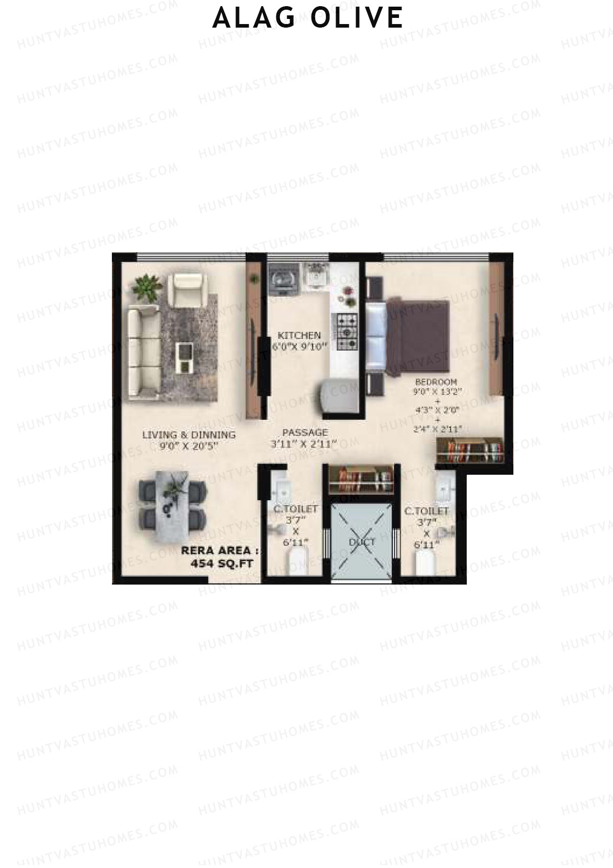 Alag Olive Tower A Unit 6 Floor Plan