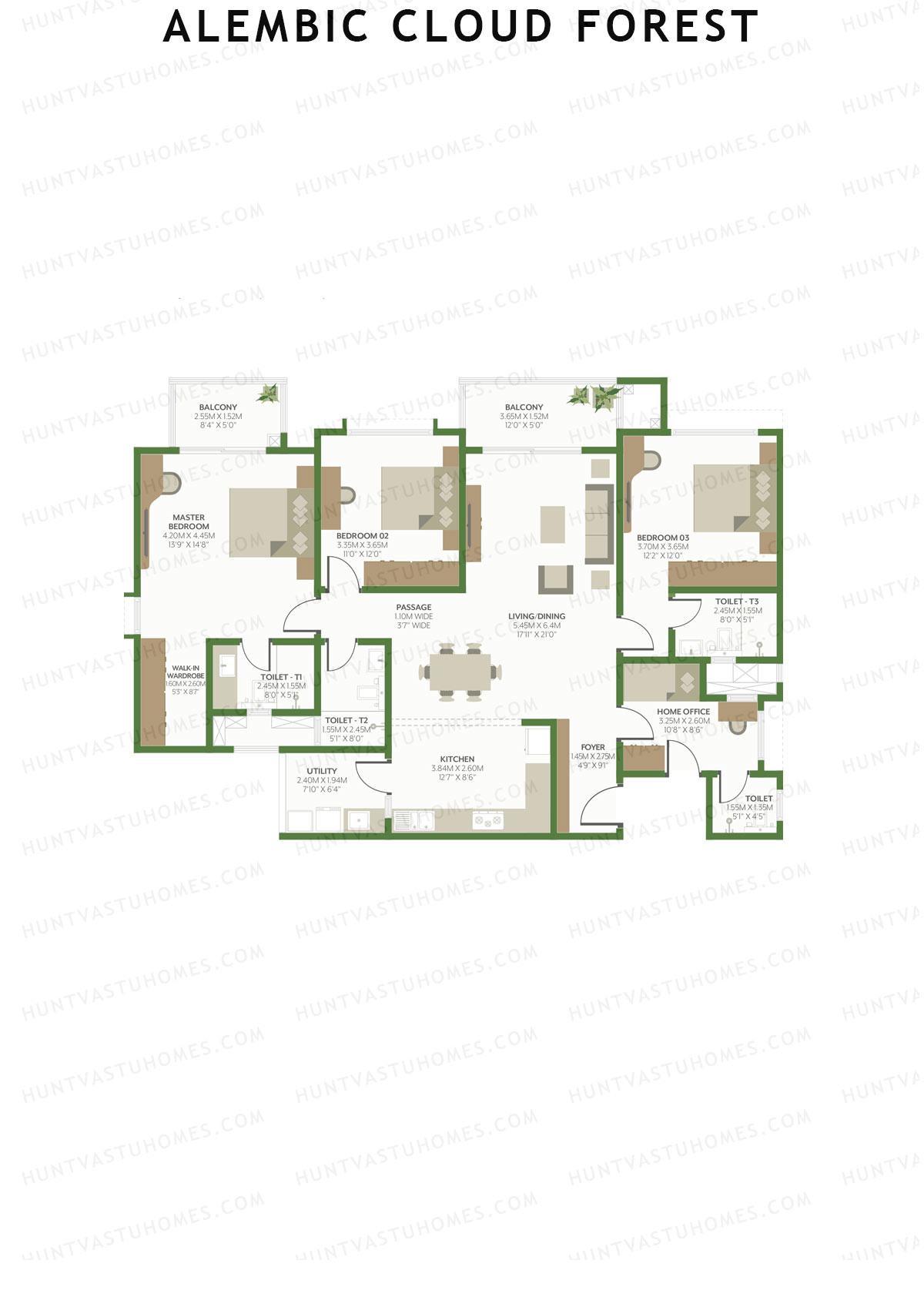 Alembic Cloud Forest Tower B Unit 4 Floor Plan