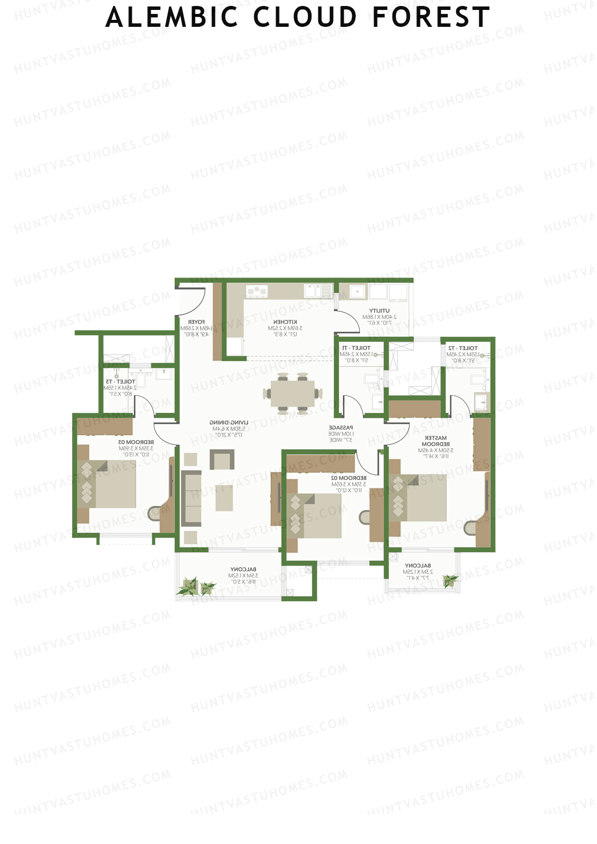 Alembic Cloud Forest Tower C Unit 1 Floor Plan