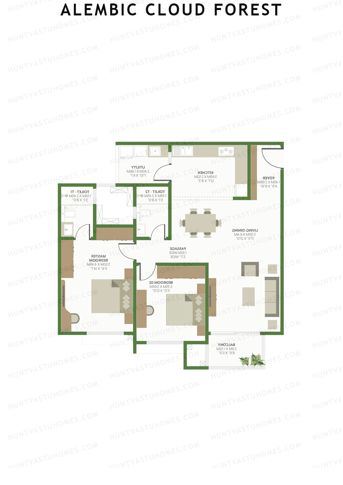 Alembic Cloud Forest Tower C Unit 2 Floor Plan