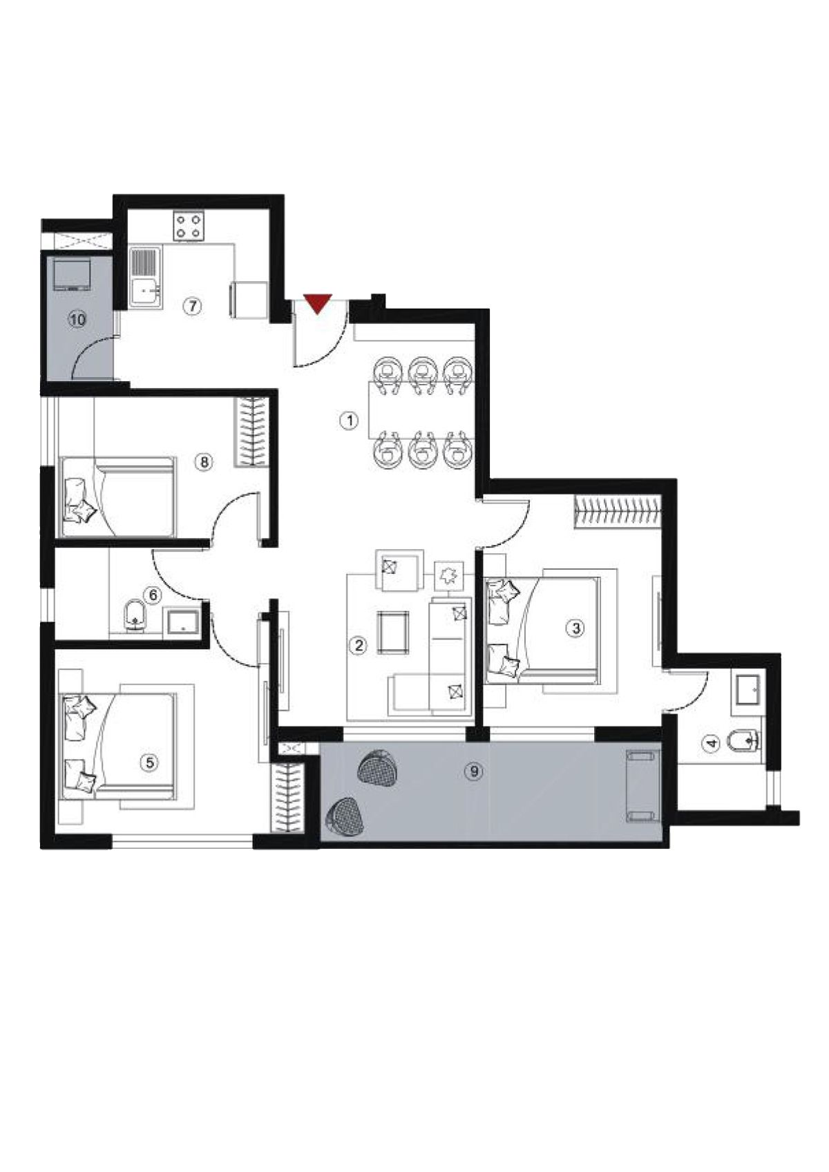 Alpha Residences Tower C Unit 5 Floor Plan