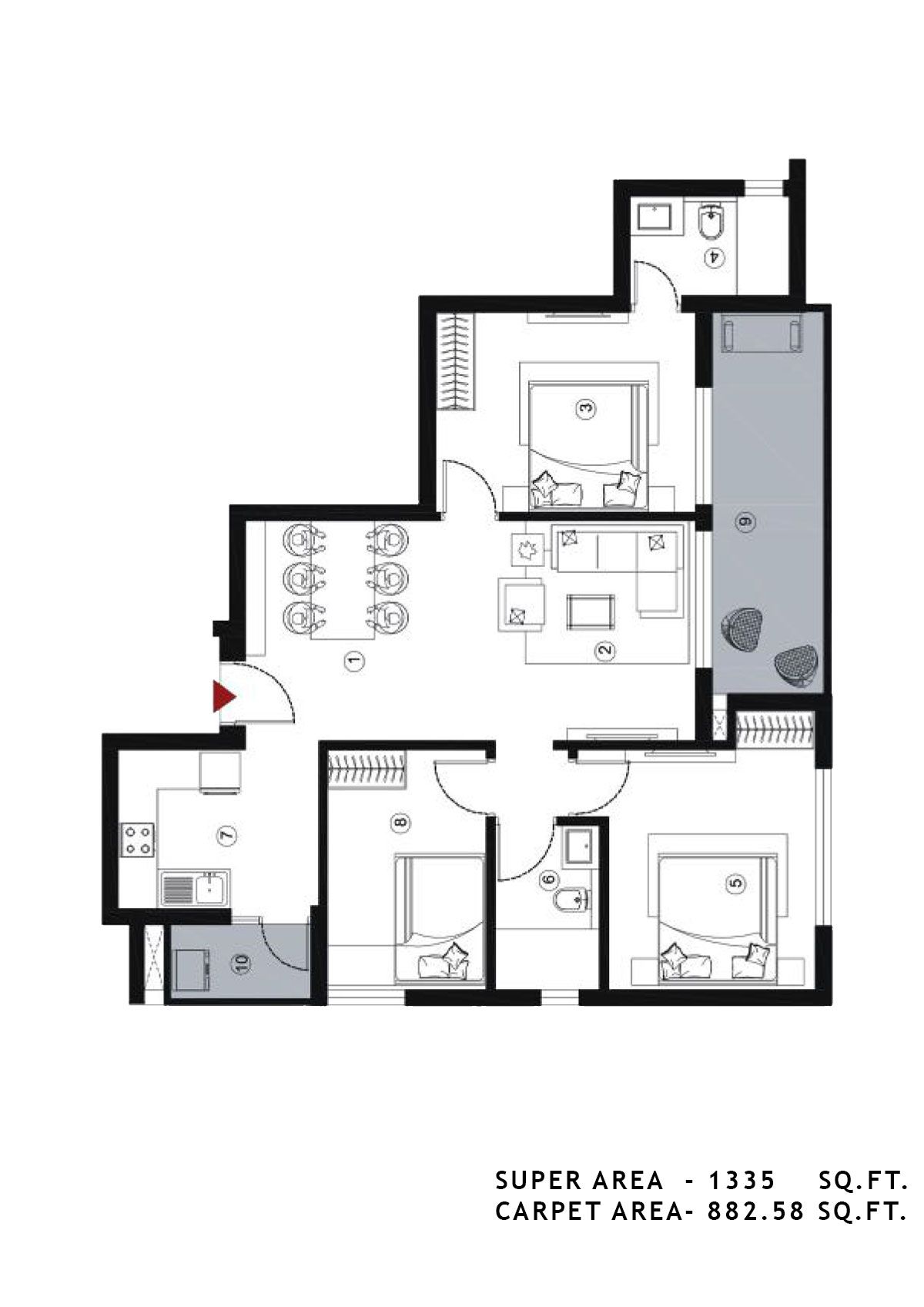 Alpha Residences Tower D Unit 8 Floor Plan
