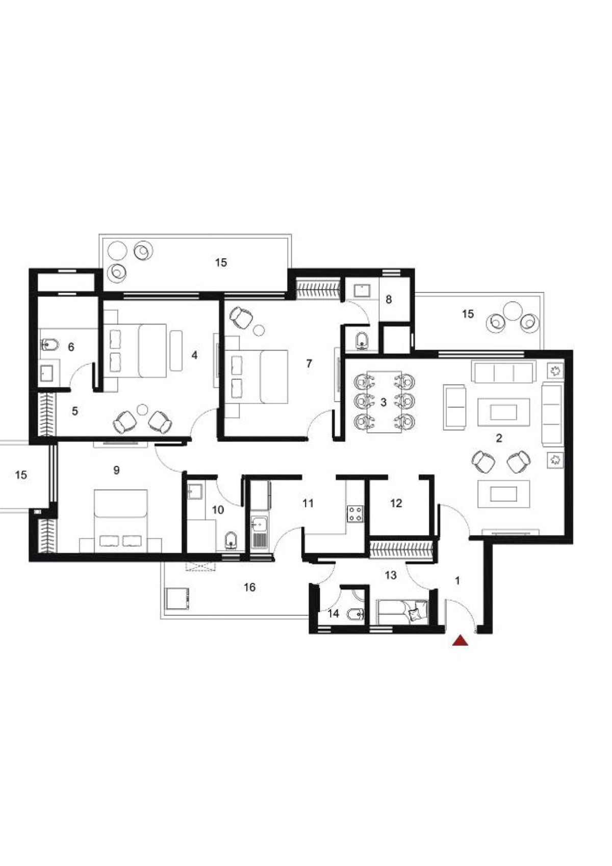 Alpha Residences Tower E Unit 4 Floor Plan
