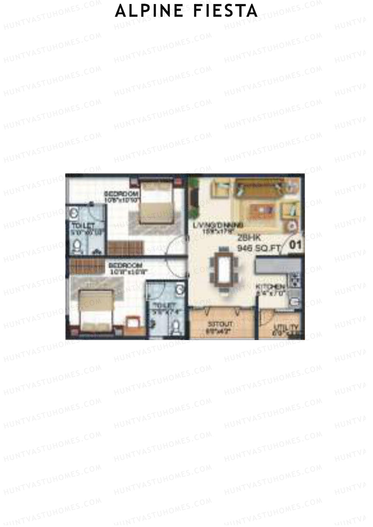 Alpine Fiesta Celebracia Unit 1 Floor Plan