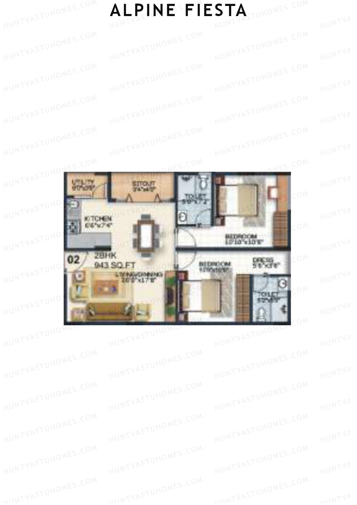 Alpine Fiesta Celebracia Unit 2 Floor Plan