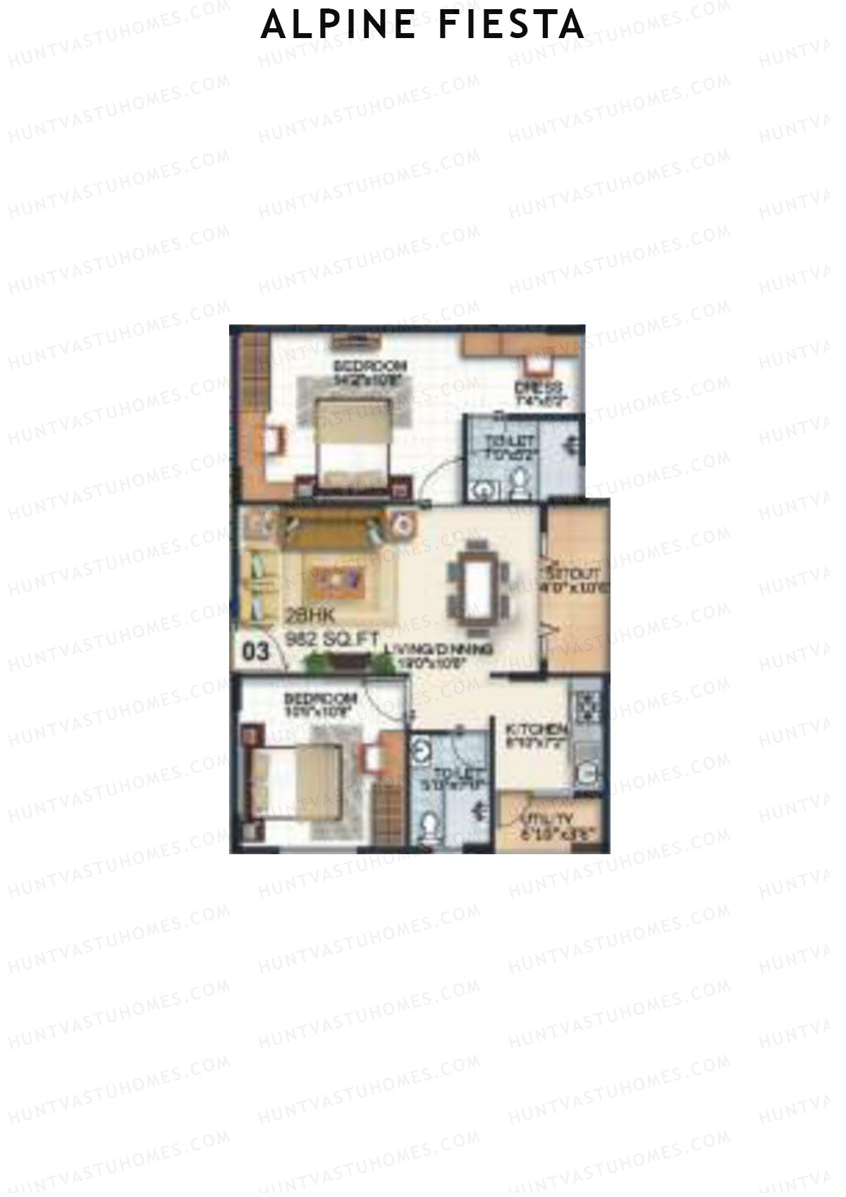 Alpine Fiesta Celebracia Unit 3 Floor Plan