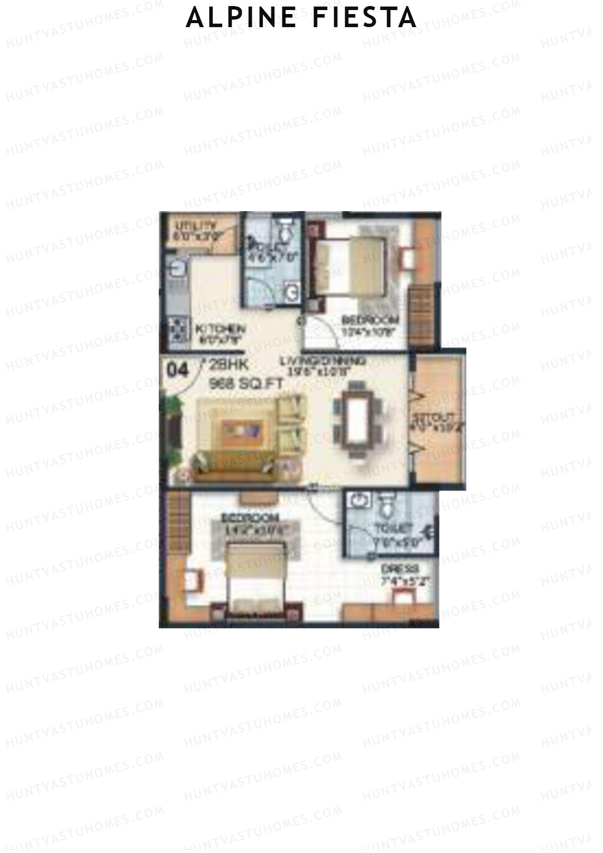 Alpine Fiesta Celebracia Unit 4 Floor Plan