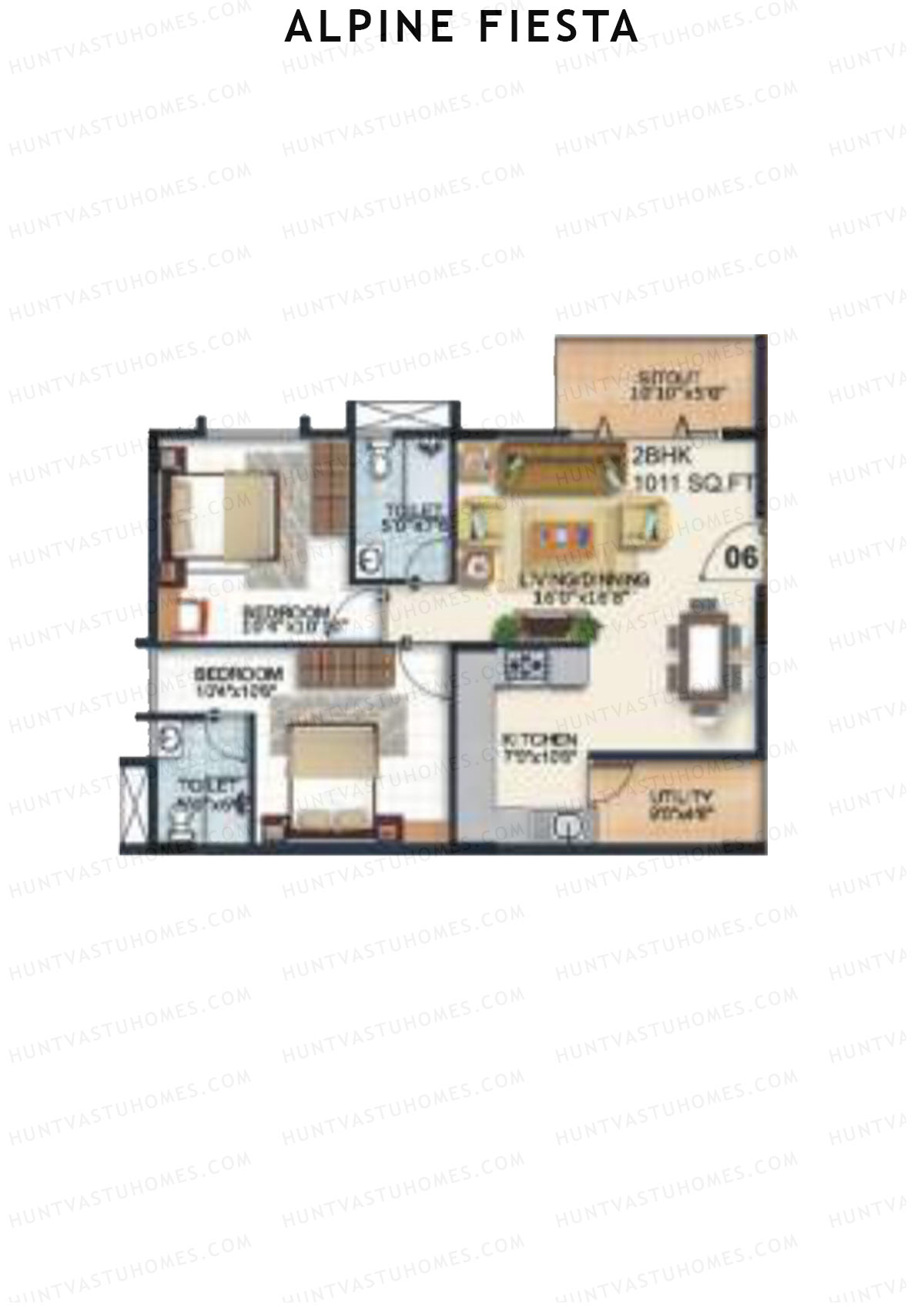 Alpine Fiesta Celebracia Unit 6 Floor Plan