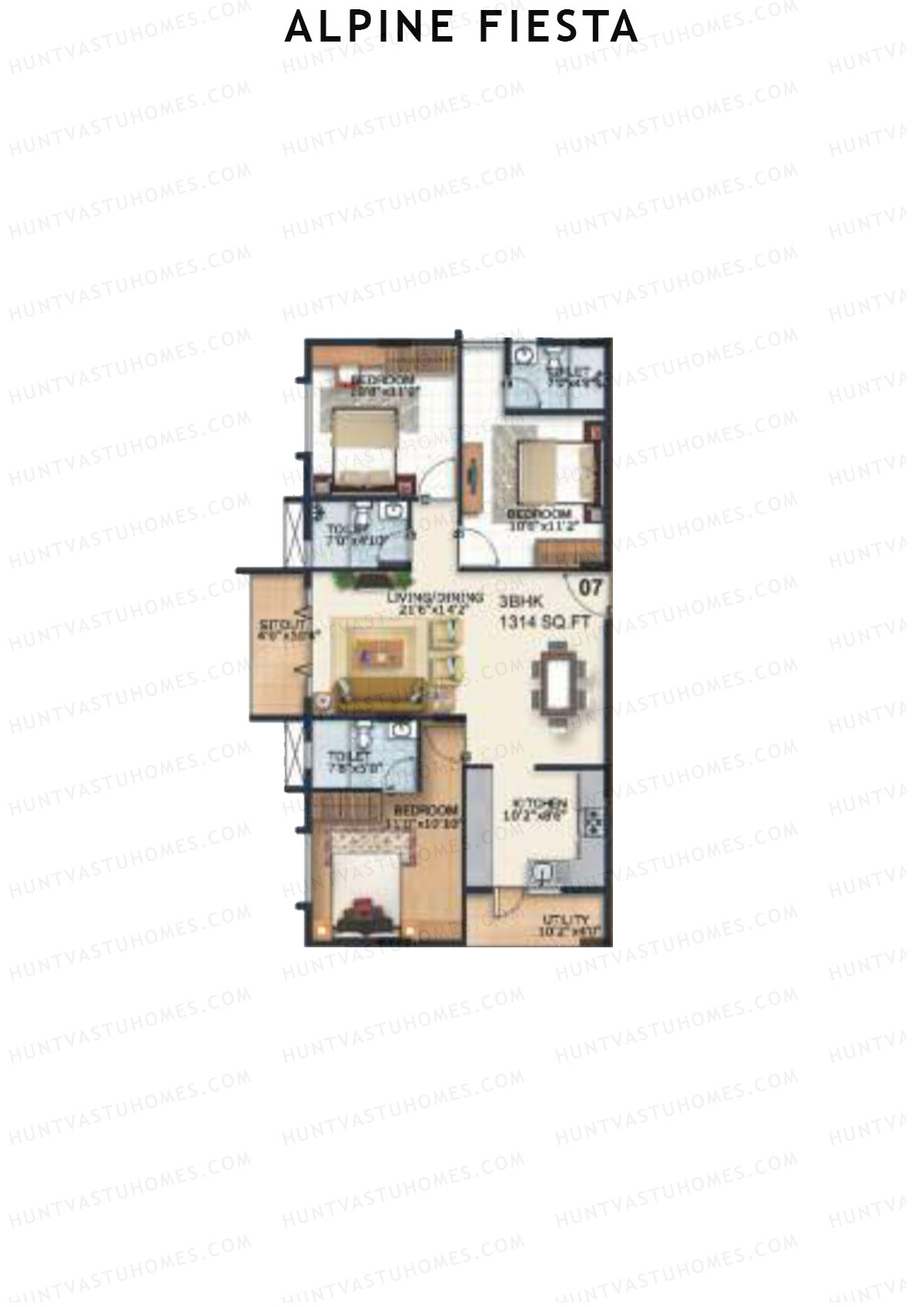 Alpine Fiesta Celebracia Unit 7 Floor Plan