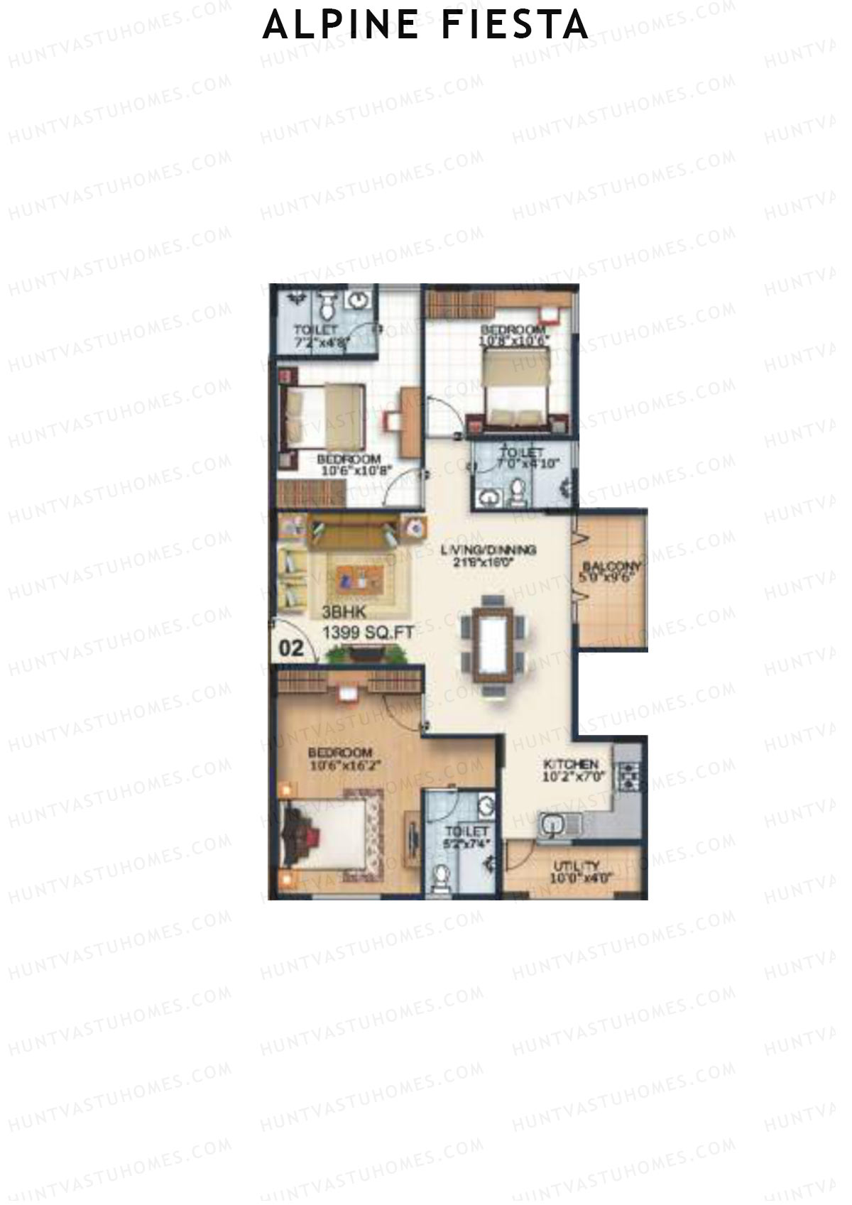 Alpine Fiesta Contento Unit 2 Floor Plan