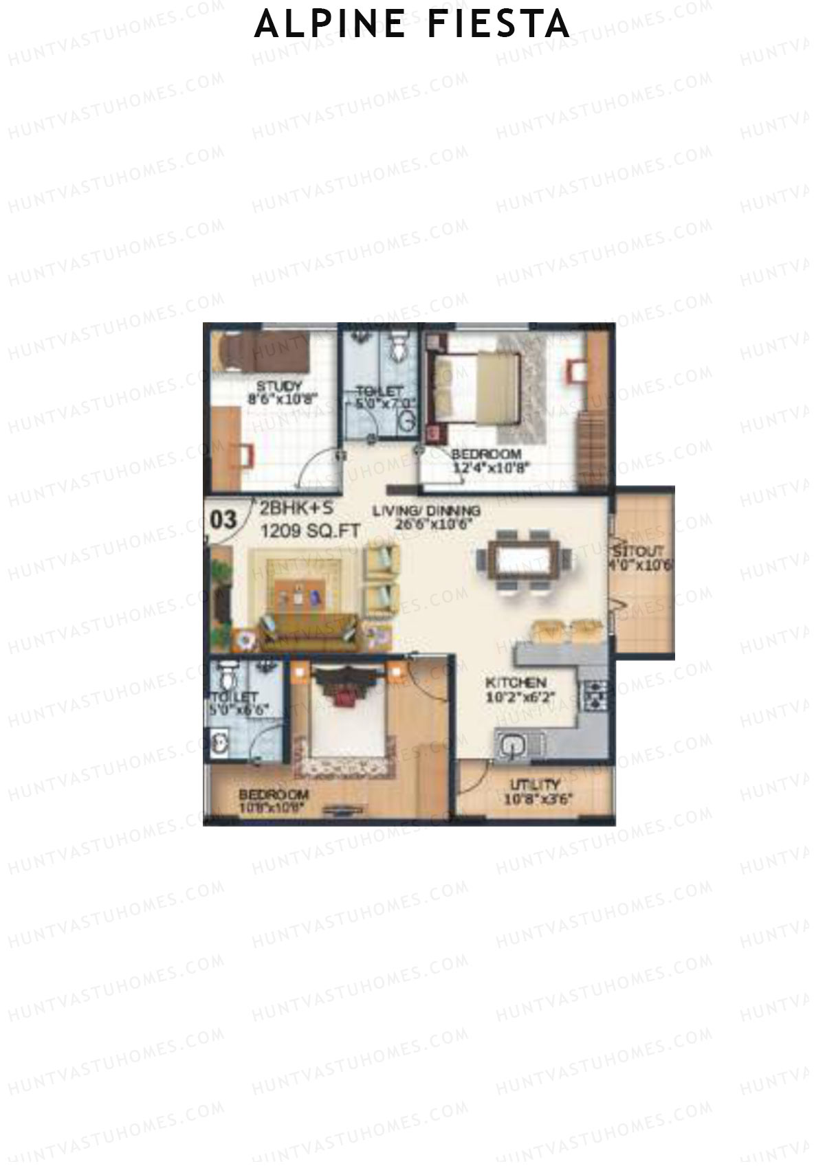 Alpine Fiesta Contento Unit 3 Floor Plan