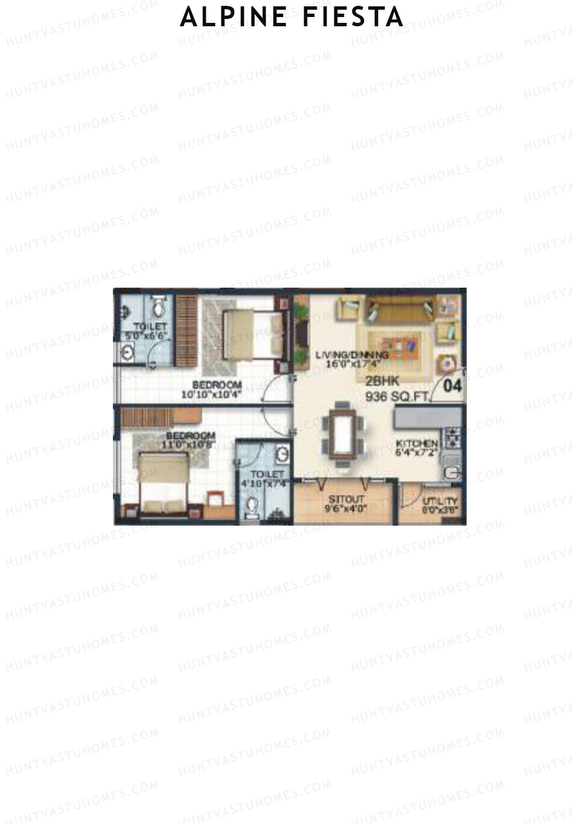 Alpine Fiesta Contento Unit 4 Floor Plan