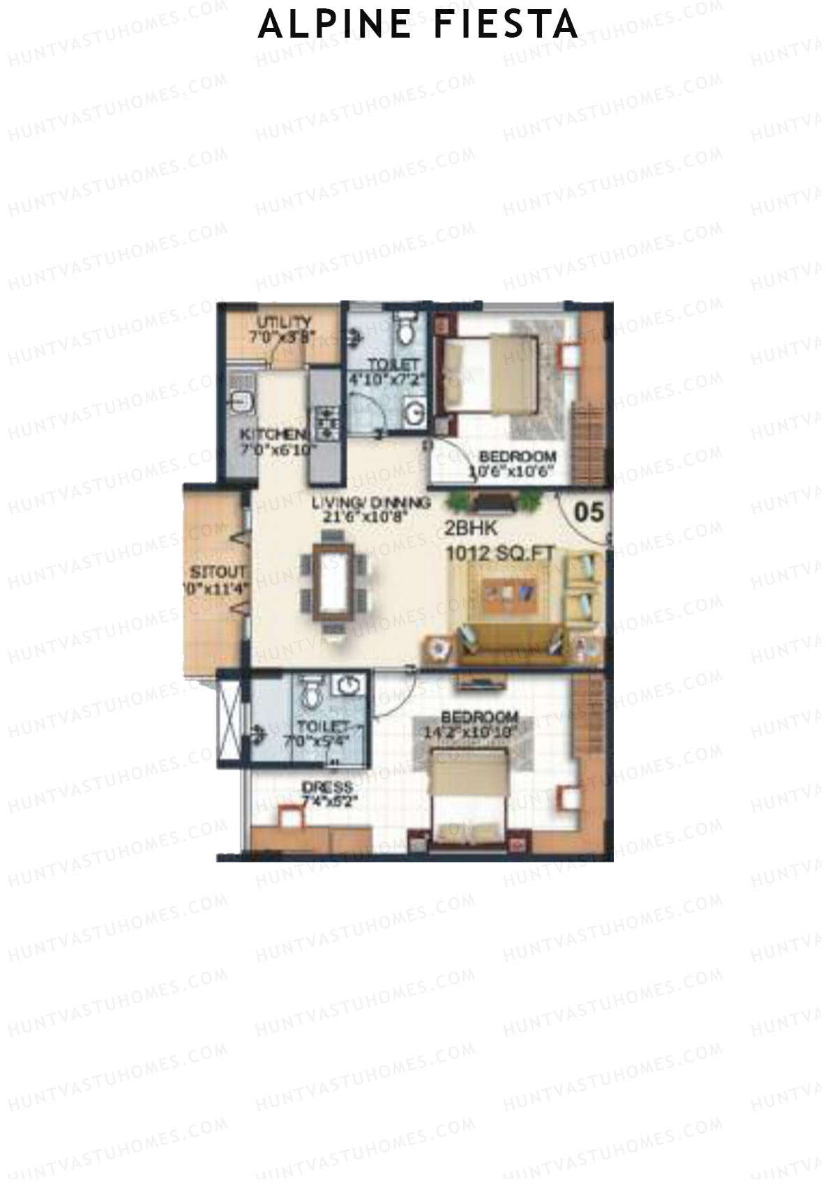 Alpine Fiesta Contento Unit 5 Floor Plan