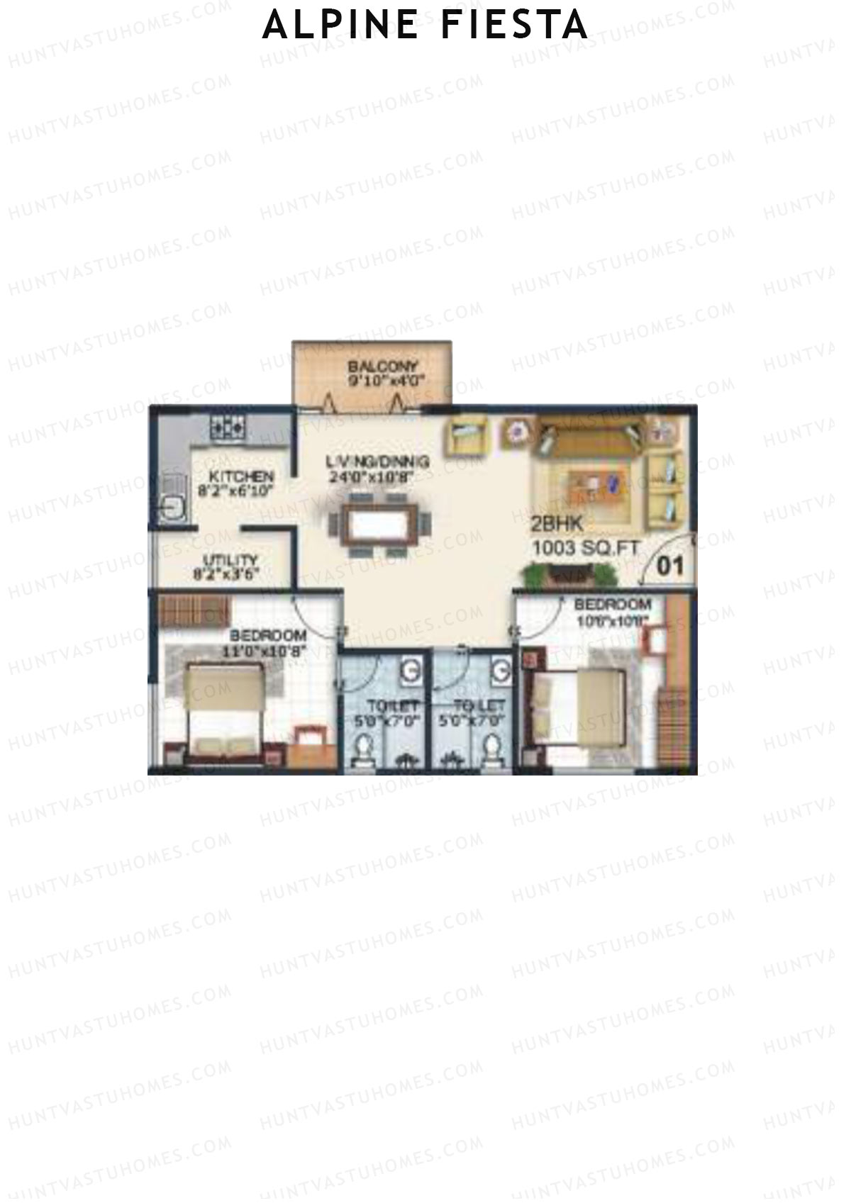 Alpine Fiesta Felecita Unit 1 Floor Plan
