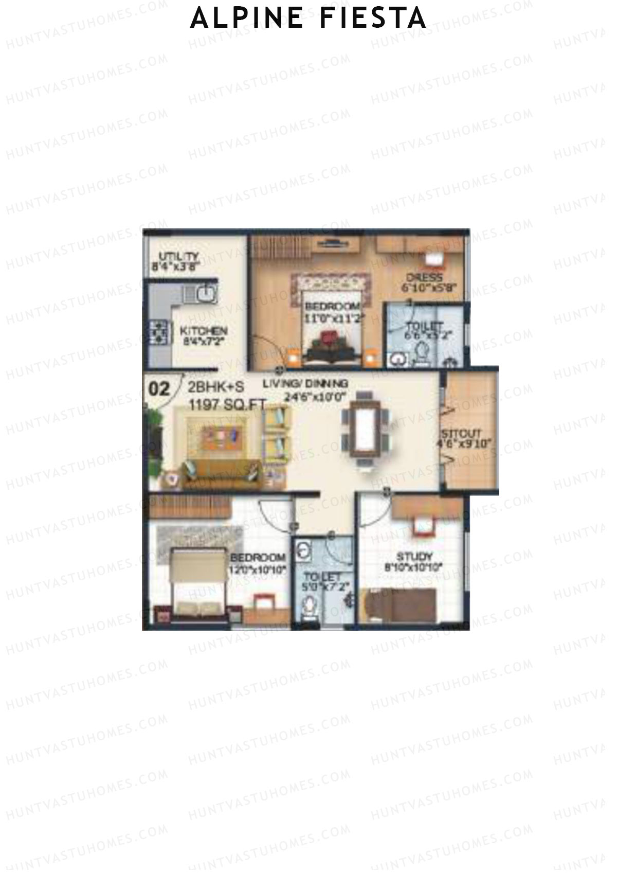 Alpine Fiesta Felecita Unit 2 Floor Plan