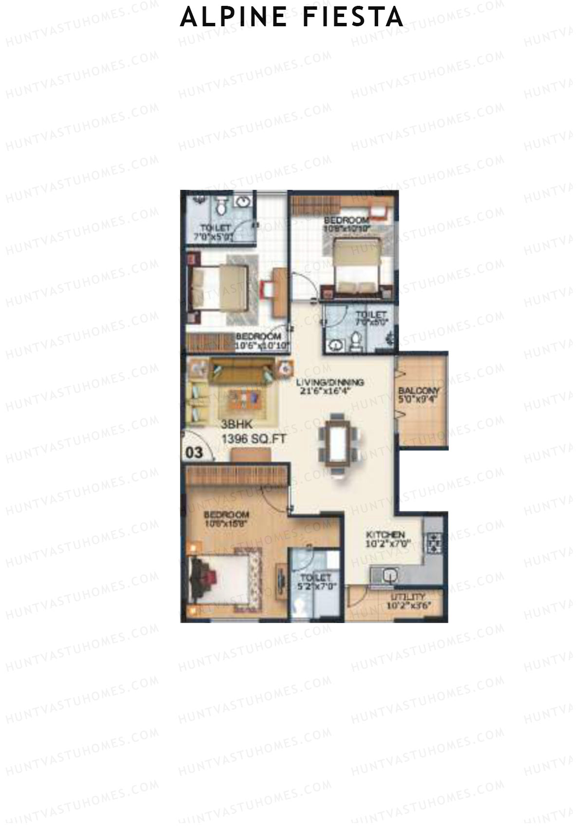 Alpine Fiesta Felecita Unit 3 Floor Plan