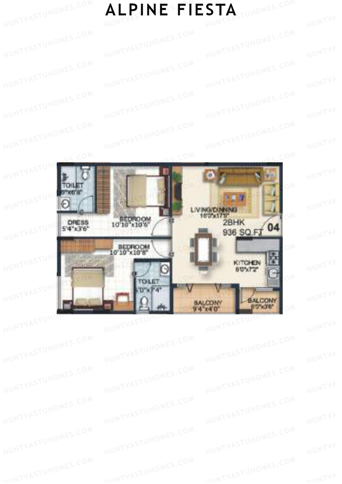 Alpine Fiesta Felecita Unit 4 Floor Plan