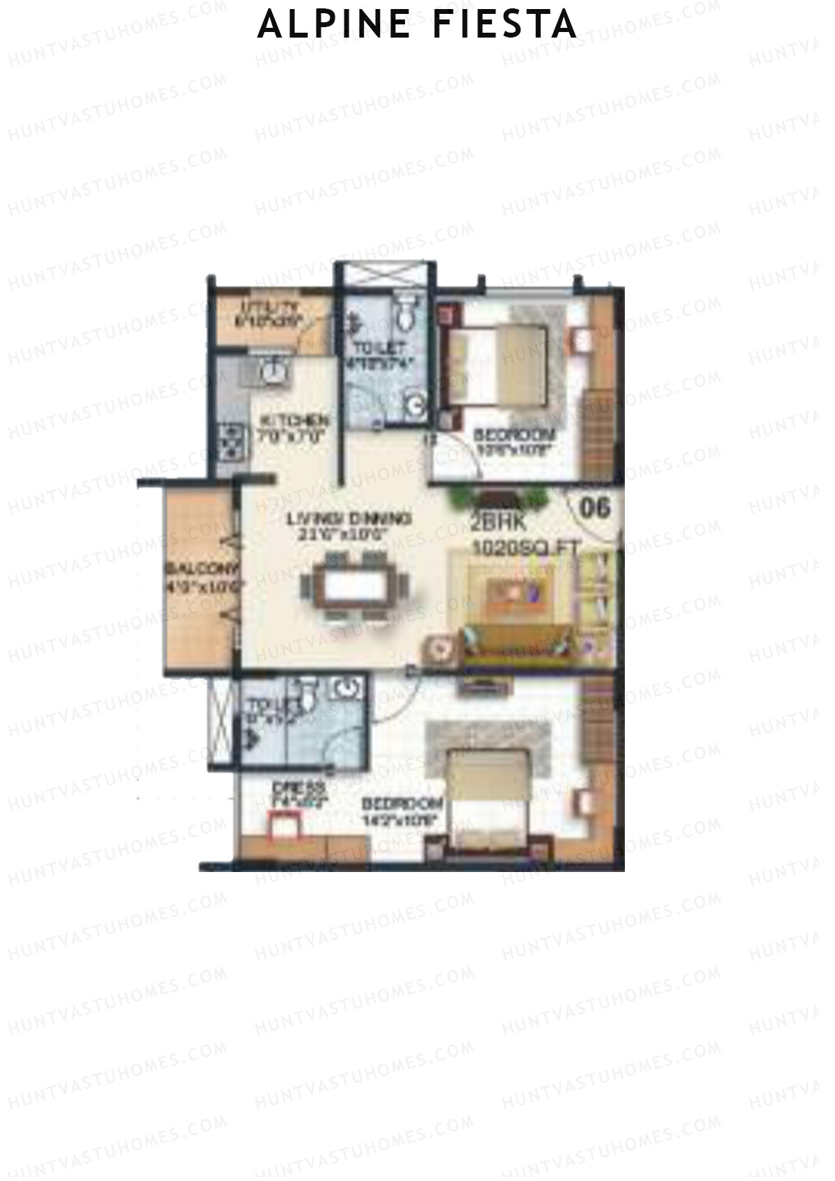 Alpine Fiesta Festa Unit 6 Floor Plan