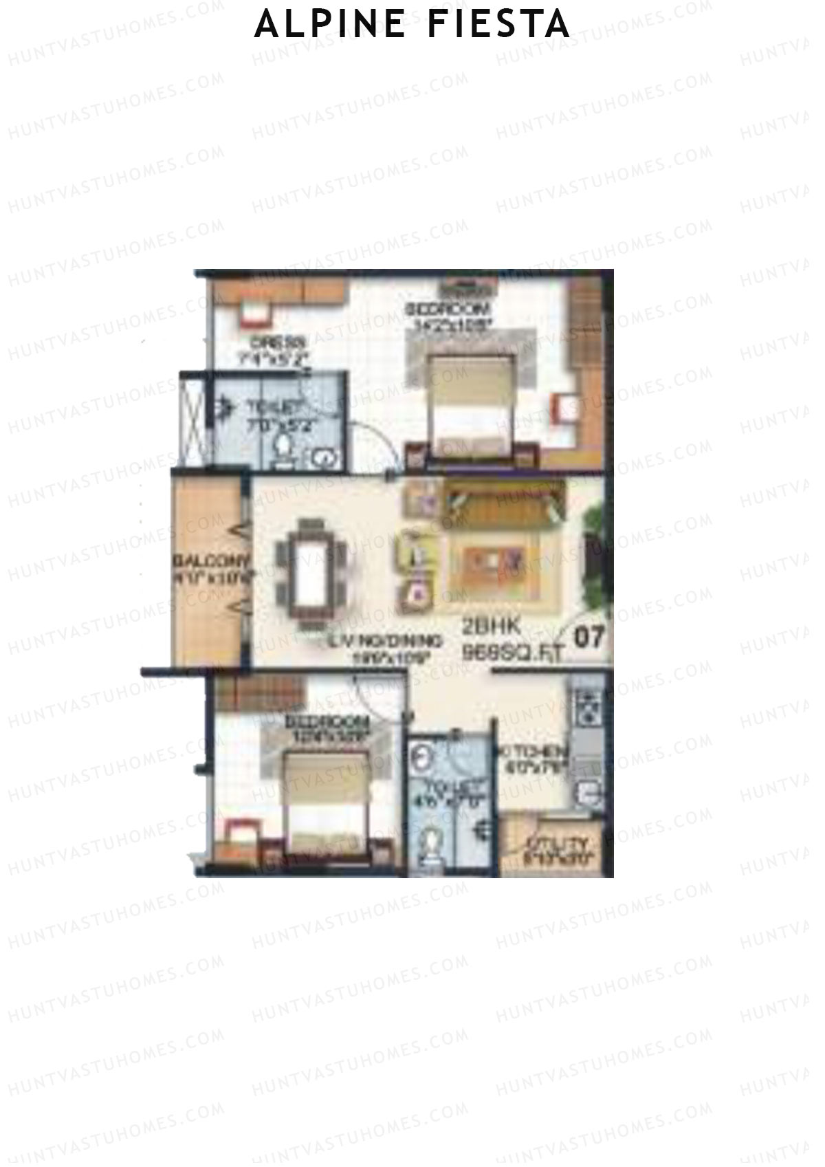 Alpine Fiesta Festa Unit 7 Floor Plan