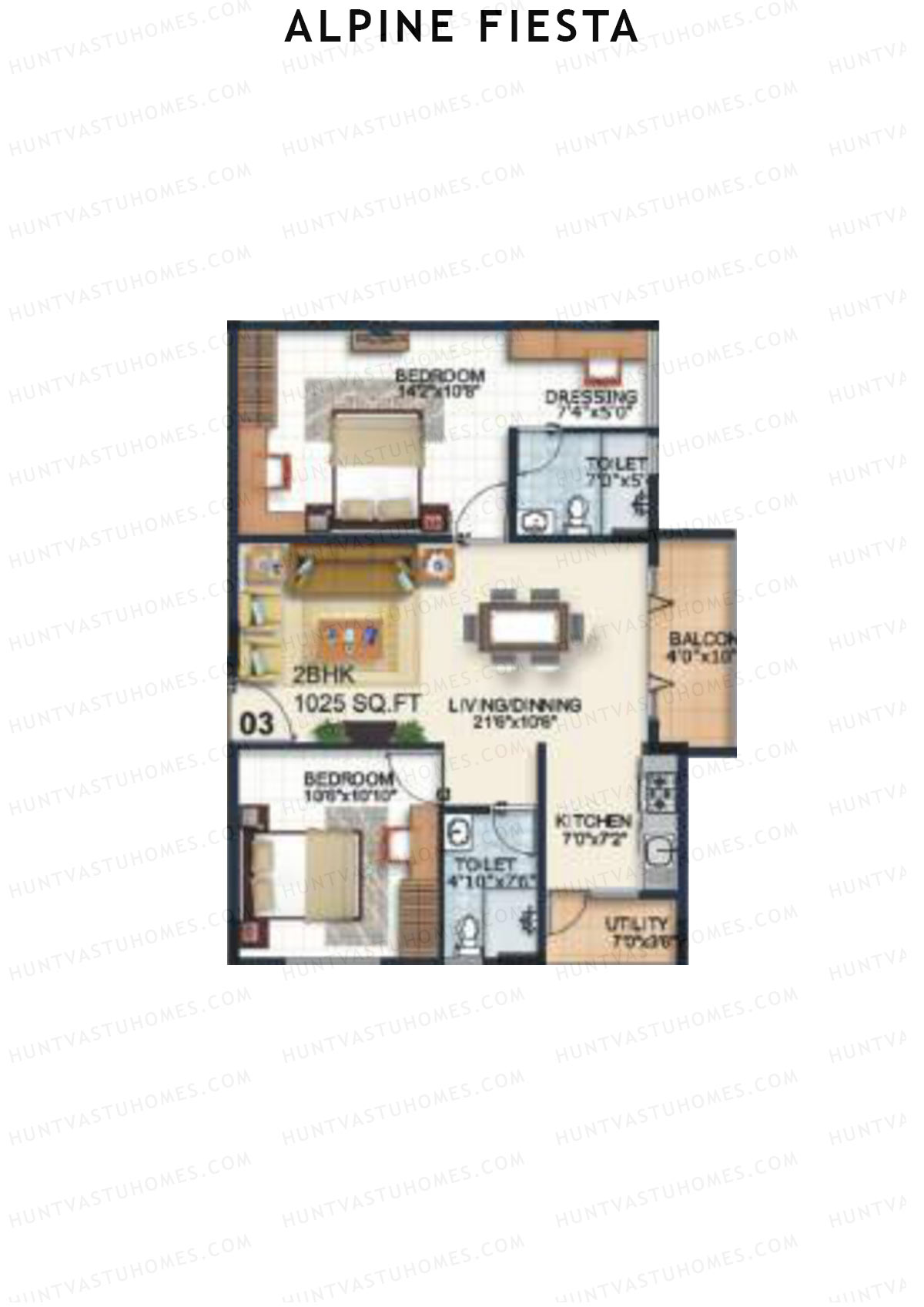 Alpine Fiesta Festivo Unit 3 Floor Plan