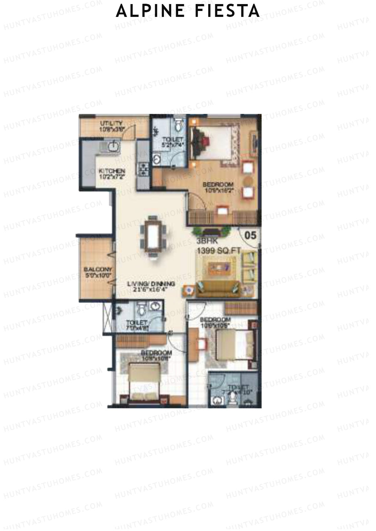 Alpine Fiesta Festivo Unit 5 Floor Plan