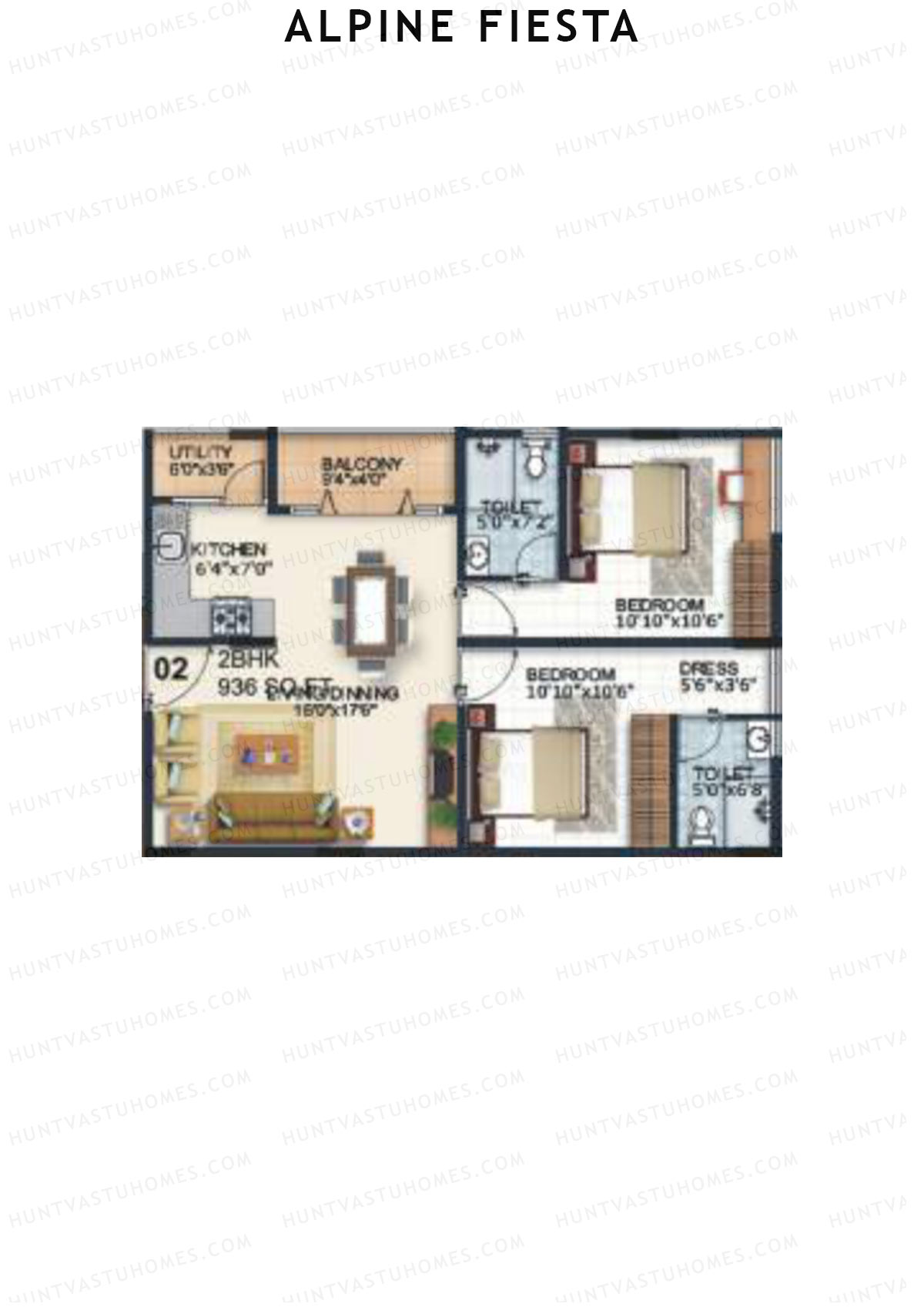 Alpine Fiesta Geluk Unit 2 Floor Plan