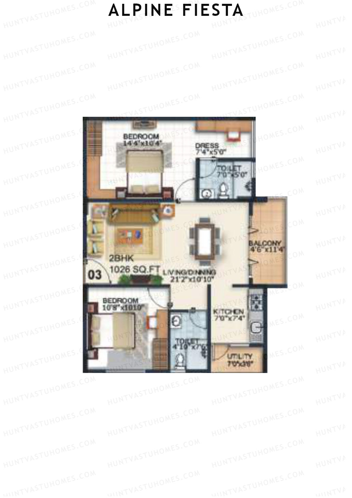 Alpine Fiesta Geluk Unit 3 Floor Plan